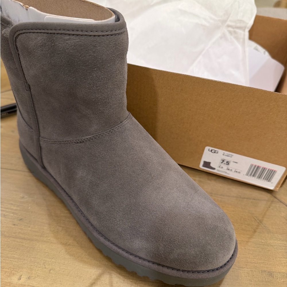 Brand New in Box UGG W Cory II Charcoal Suede Ankle Boots 7.5